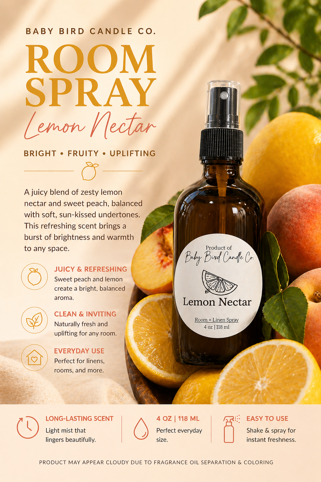 Lemon Nectar Room & Linen Spray