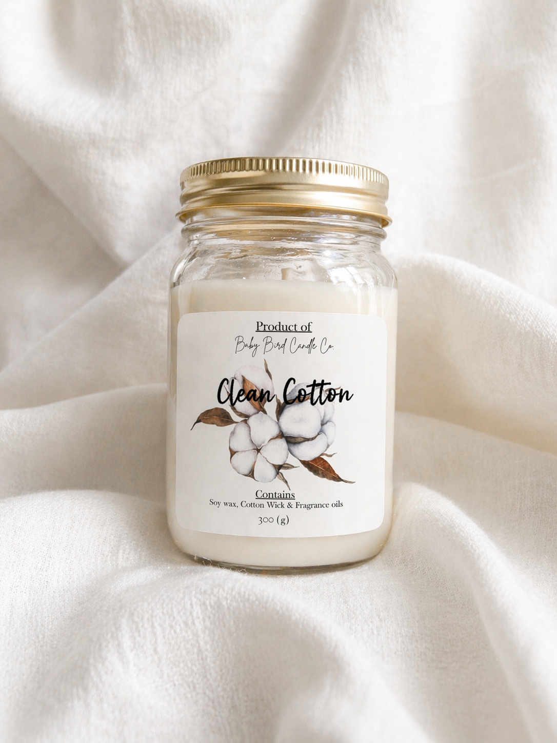 Clean cotton candle