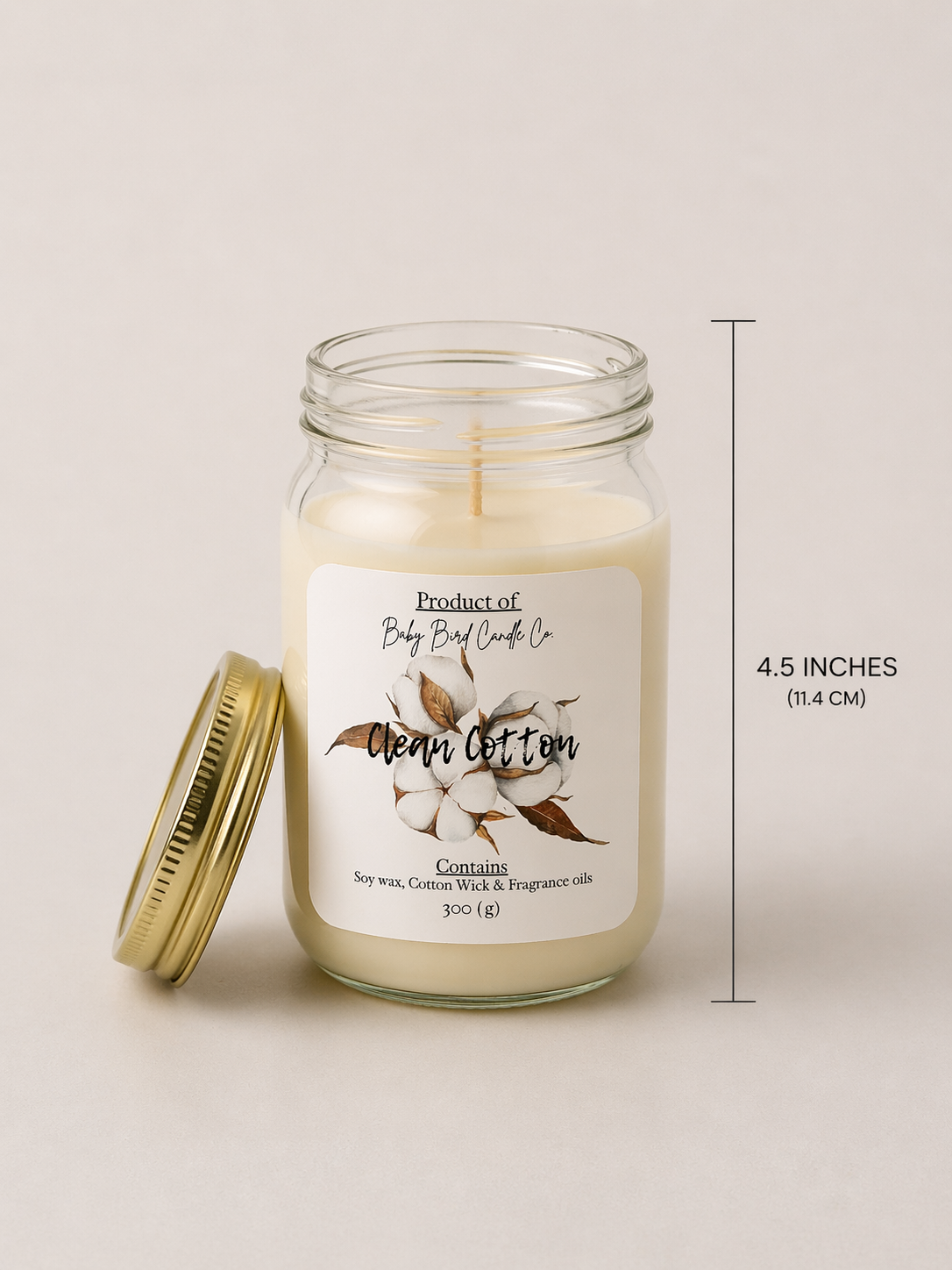 Clean cotton candle