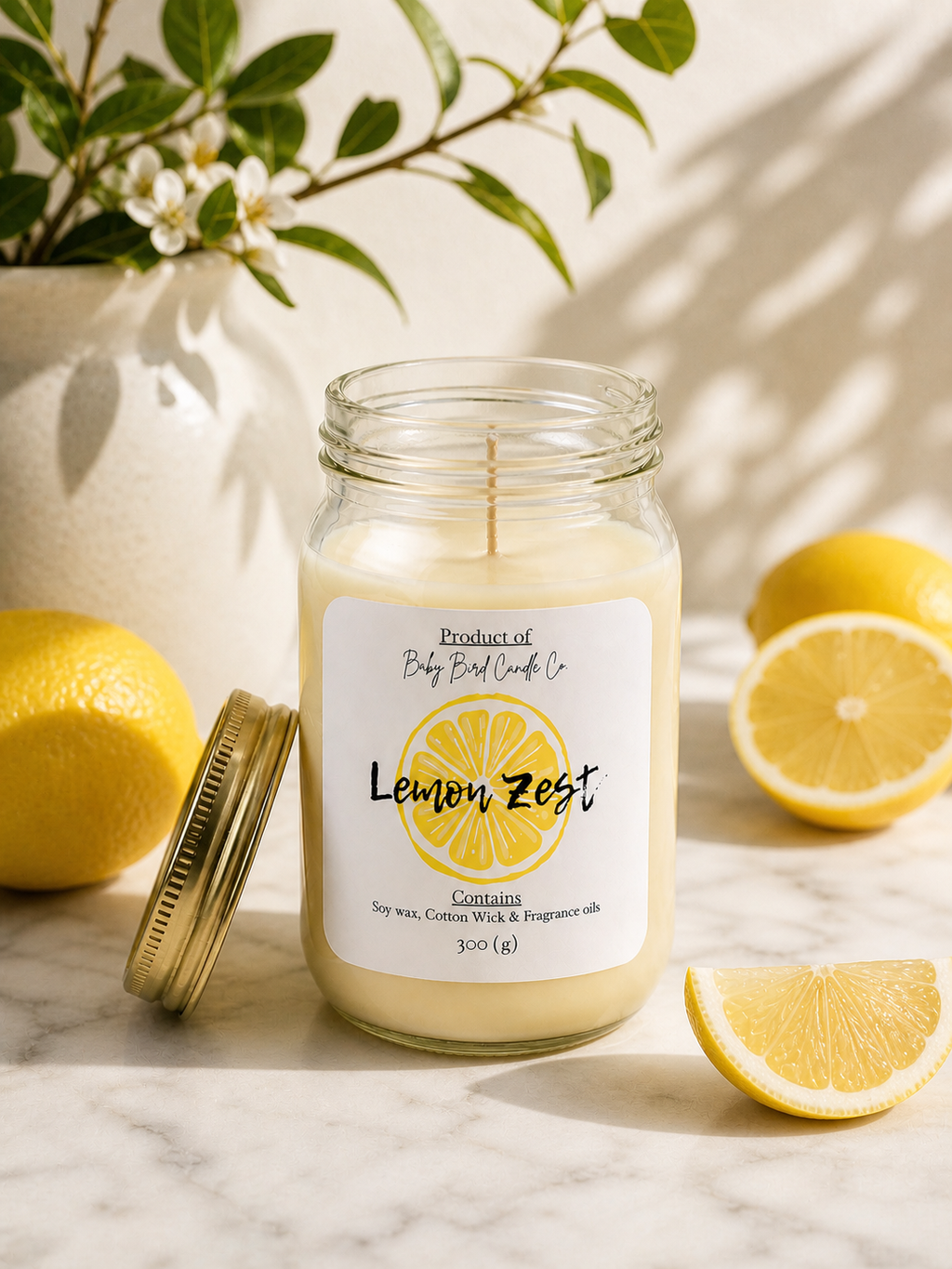 Lemon zest candle