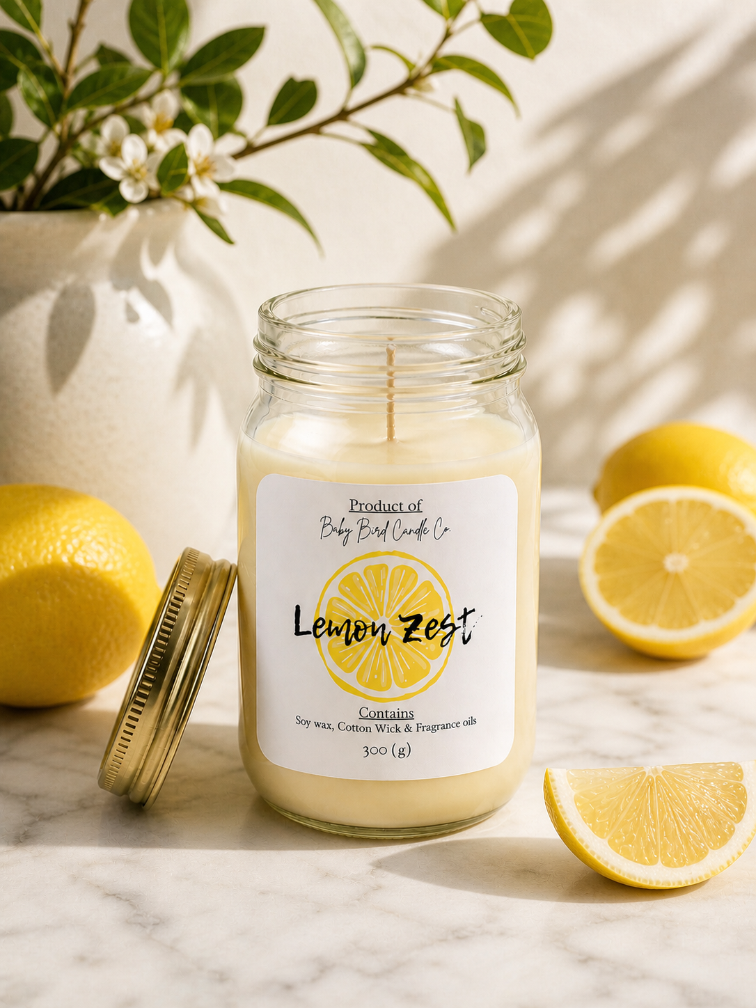 Lemon zest candle