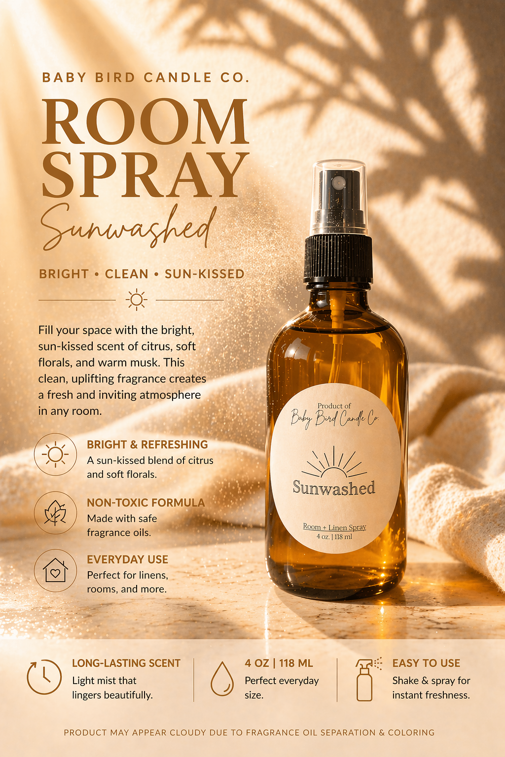 Sunwashed Room & Linen spray